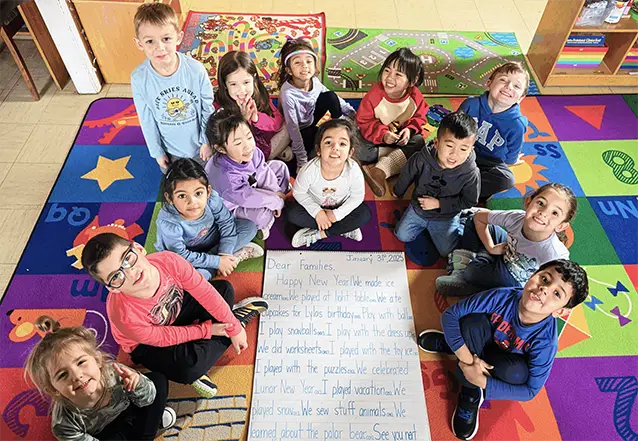 Park Shore School Group in Class